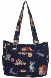 Small Quilted Tote Bag-CAT594/NV
